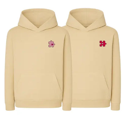 Sweats à capuche Duo Couple - Puzzle Custom Broderie