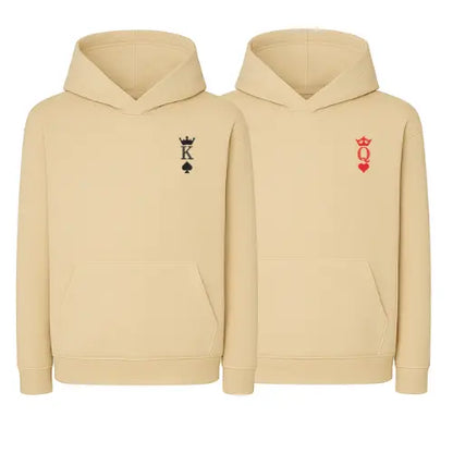 Sweats capuche Duo Couple - King & Queen Custom Broderie