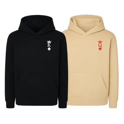 Sweats capuche Duo Couple - King & Queen Custom Broderie
