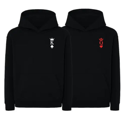 Sweats capuche Duo Couple - King & Queen Custom Broderie