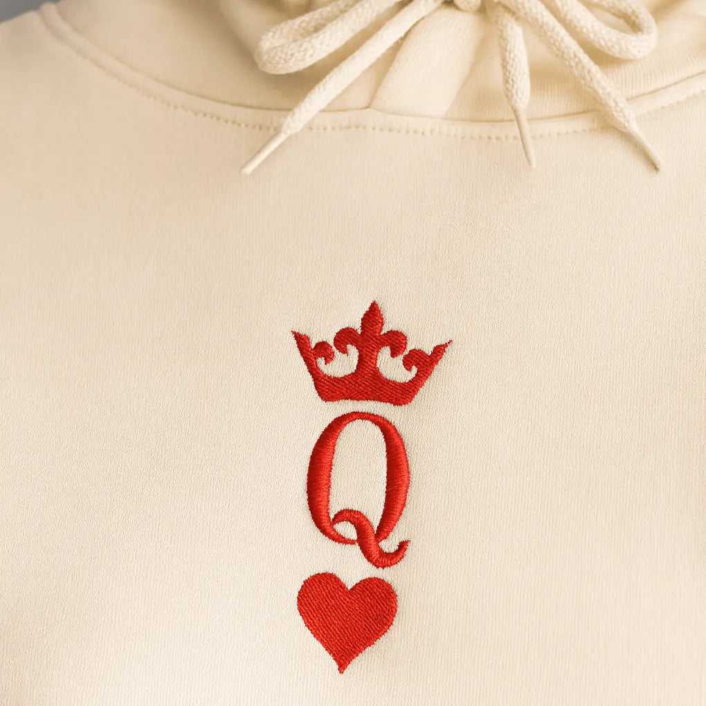 Sweats capuche Duo Couple - King & Queen Custom Broderie