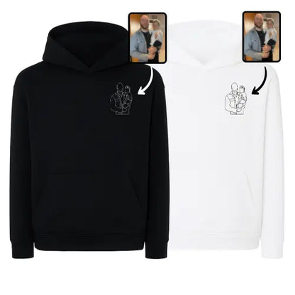 Sweats capuche Duo Couple - Photo personnalisé Custom Broderie