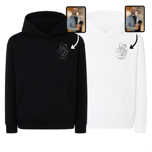 Sweats capuche Duo Couple - Photo personnalisé Custom Broderie