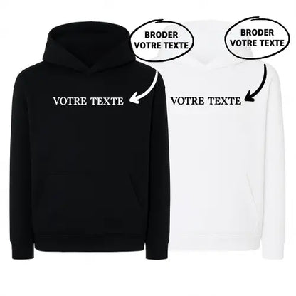 Sweats capuche Duo - Texte personnalisé Custom Broderie