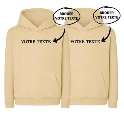 Sweats capuche Duo - Texte personnalisé Custom Broderie