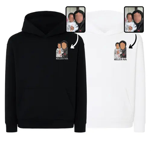 Sweats capuche personnalisés Duo - Photo pleine Custom Broderie