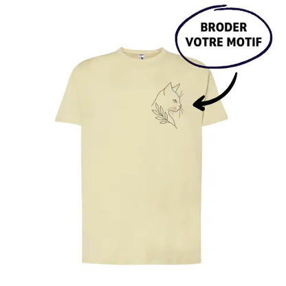 T-shirt brodé - Photo one line Custom Broderie