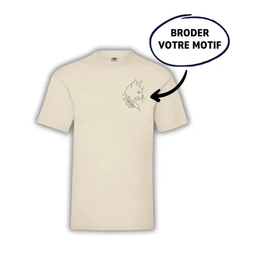 T-shirt brodé - Photo one line Custom Broderie