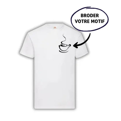 T-shirt brodé - Photo one line Custom Broderie