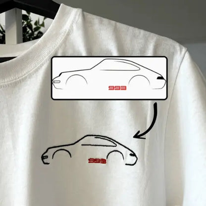 T-shirt brodé - Photo one line Custom Broderie