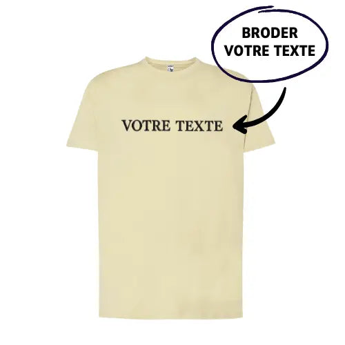 T-shirt brodé - Texte personnalisé Custom Broderie