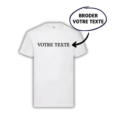 T-shirt brodé - Texte personnalisé Custom Broderie