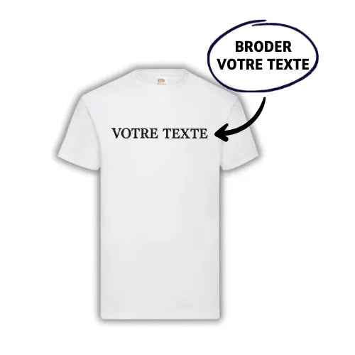 T-shirt brodé - Texte personnalisé Custom Broderie