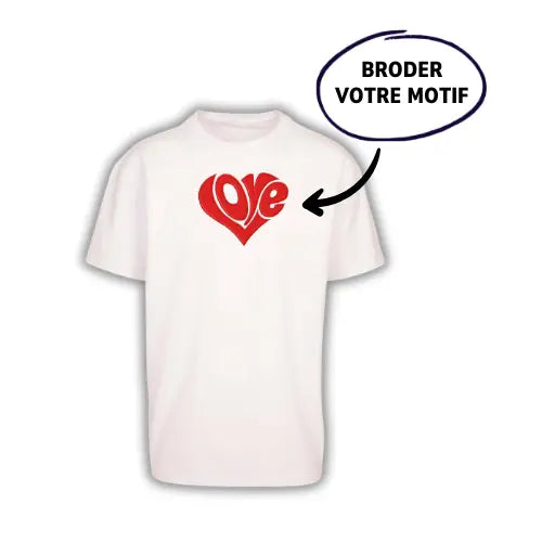 T-shirt oversize brodé - Photo pleine Custom Broderie