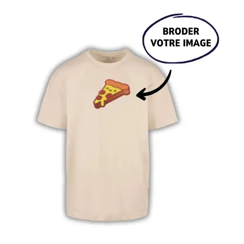 T-shirt oversize brodé - Photo pleine Custom Broderie