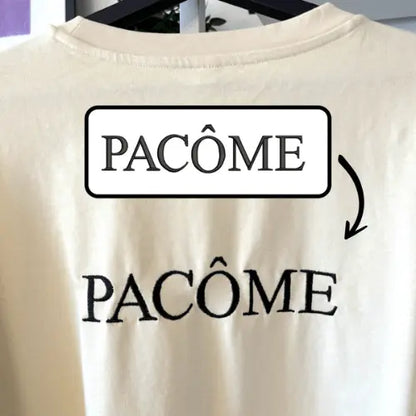 T-shirt oversize brodé - Texte personnalisé Custom Broderie