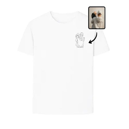T-shirt personnalisé - Photo one line Custom Broderie