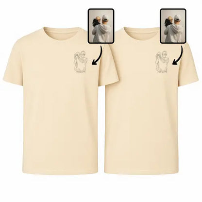 T-shirts Duo Couple - Photo personnalisé Custom Broderie