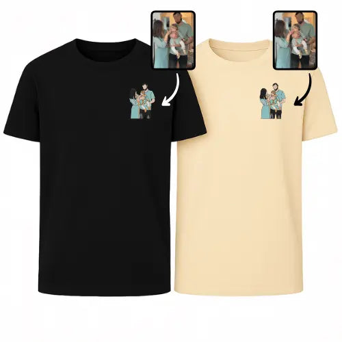 T-shirts personnalisés Duo - Photo pleine Custom Broderie