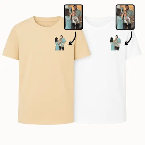 T-shirts personnalisés Duo - Photo pleine Custom Broderie