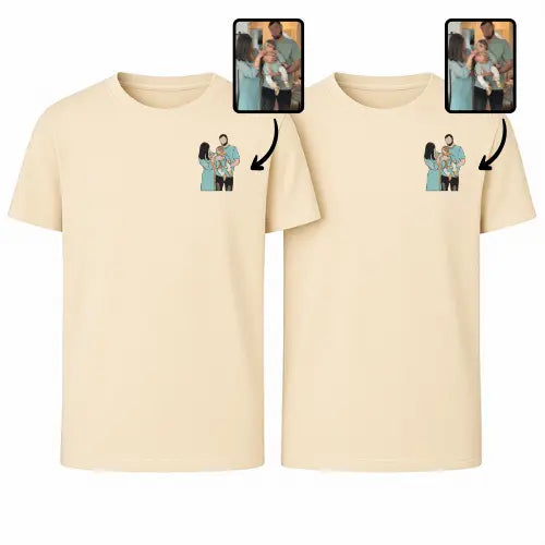 T-shirts personnalisés Duo - Photo pleine Custom Broderie