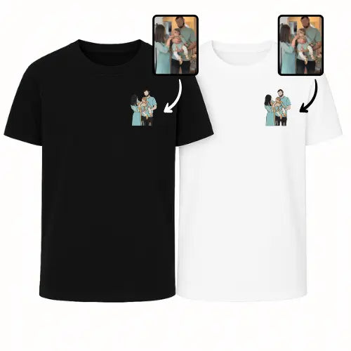 T-shirts personnalisés Duo - Photo pleine Custom Broderie