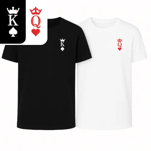 Tshirts Duo Couple - King & Queen Custom Broderie